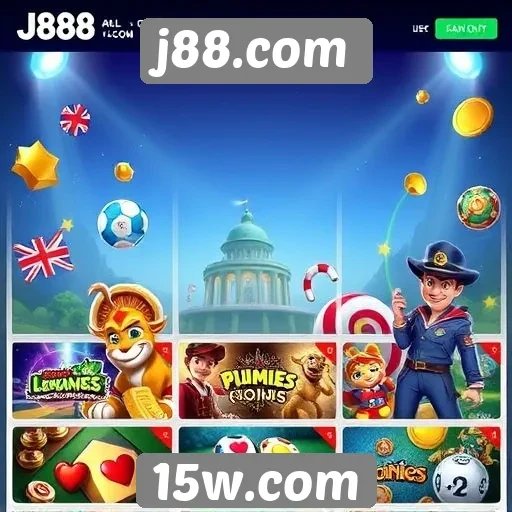 Variedade de jogos disponíveis no j88.com
